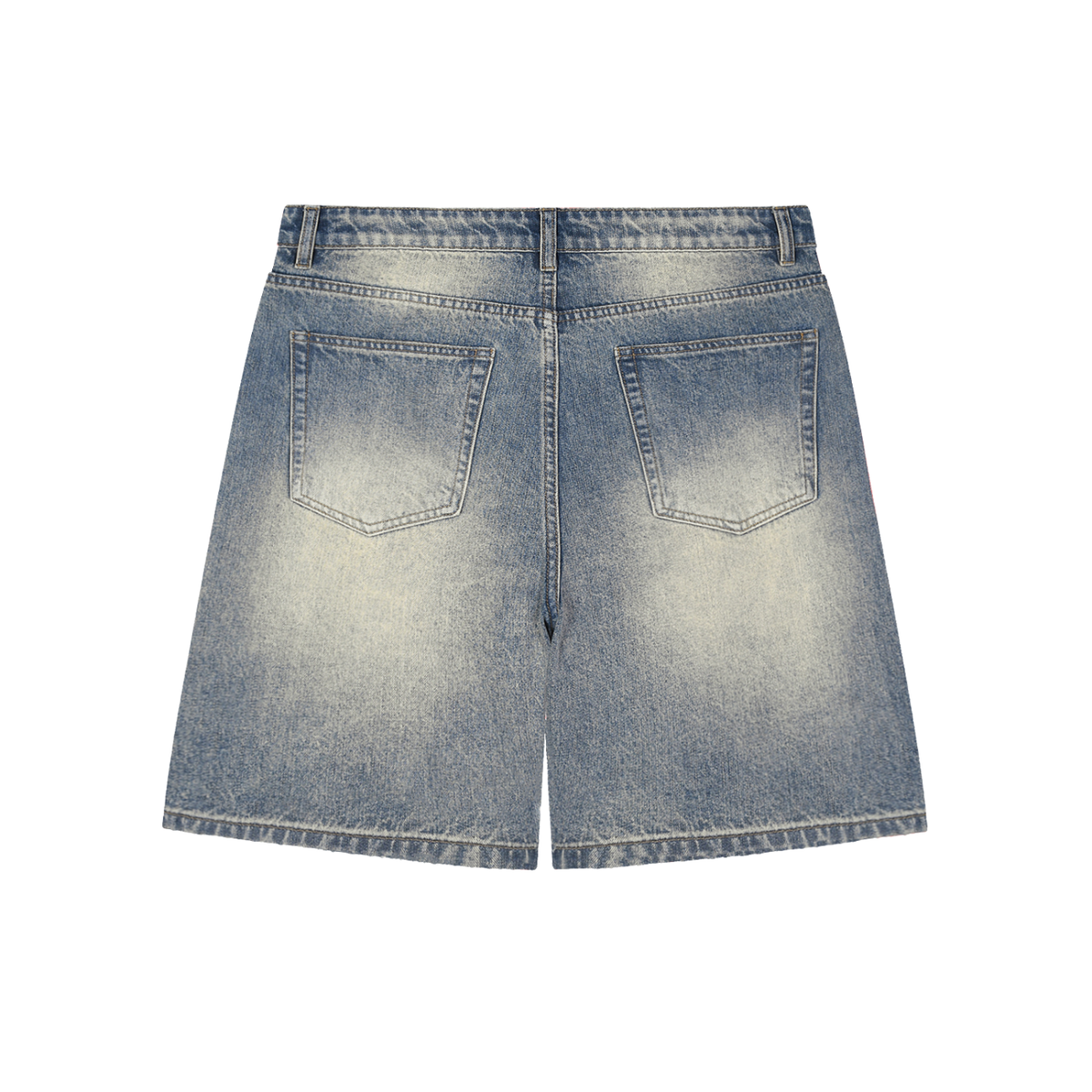 FNDTNS #02 Faded Distressed Baggy Denim Shorts